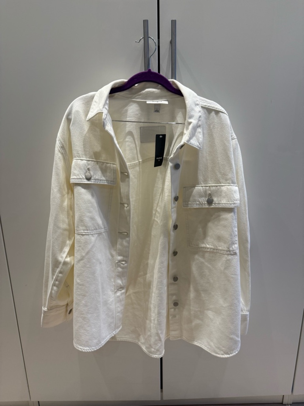 Target x PARKE lightweight denim shirt cream size large NWT